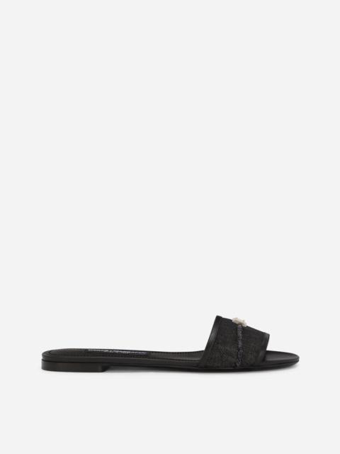 Dolce & Gabbana Patchwork denim sliders