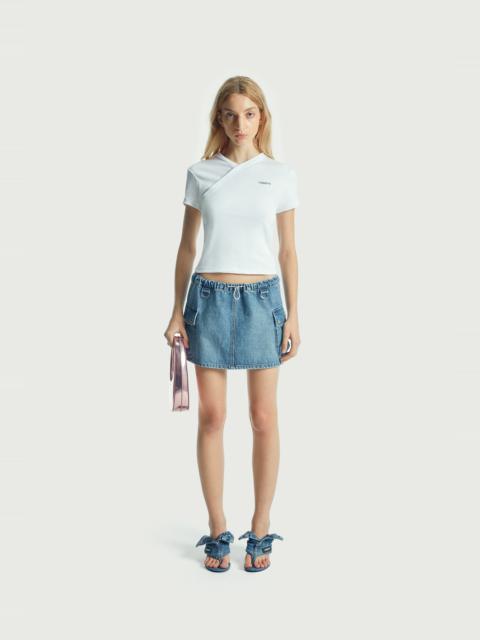 Denim Cargo Skirt