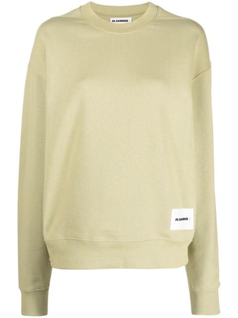 Jil Sander logo-patch 코튼 스웨터