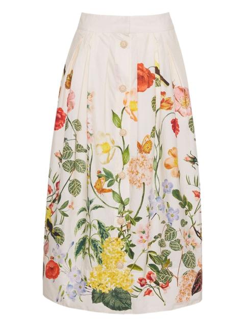 Cara Cara Marge floral-print pleated midi skirt