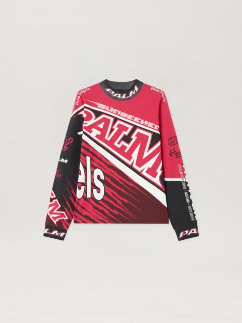 Palm Angels Racing Loose Long-Sleeved T-Shirt