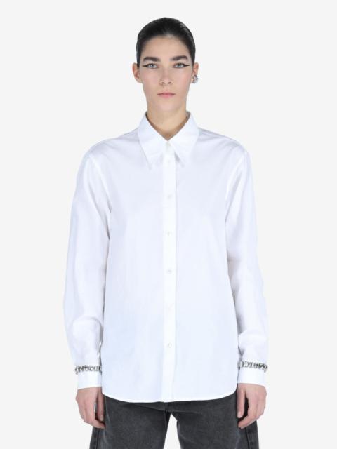 N°21 CRYSTAL-EMBELLISHED COTTON SHIRT