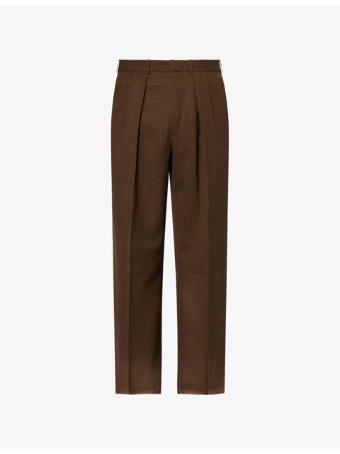 TOM FORD Fresco Double-Pleated Wool Trousers