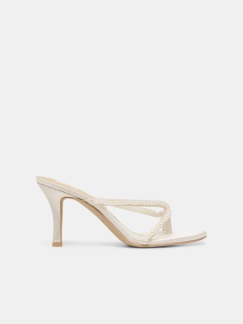 dolce vita LIANO PEARL HEELS OFF WHITE SATIN