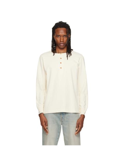 Nudie Jeans Off-White Long Sleeve Henley