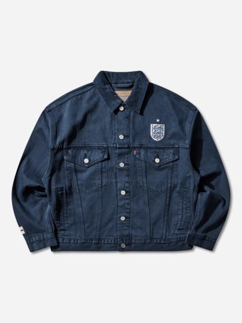 Levi's Men's England Football Type III Trucker Jacket Blue