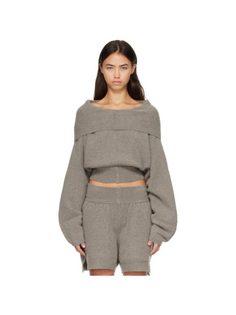 Rick Owens Gray Tower Pull Hoodie