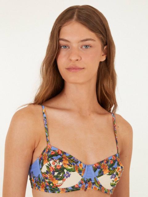 FARM RIO Light Blush Hilo Stripes Underwire Bikini Top