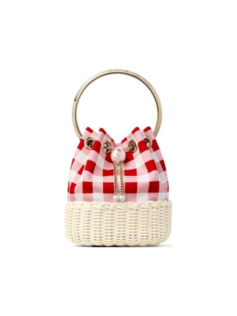 JIMMY CHOO Bon Bon check pattern shoulder bag