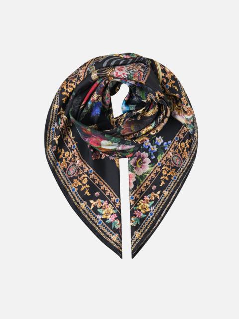 CAMILLA PRINTED SILK TWILL SQUARE SCARF NIGHT GARDEN