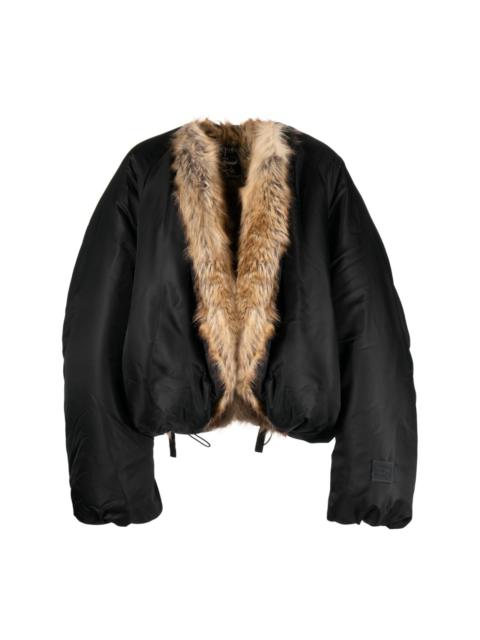 fur-lined puffer jacket
