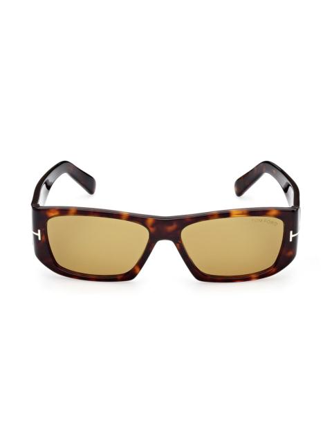 TOM FORD Men's Andres-02 56MM Acetate Sunglasses - Havana