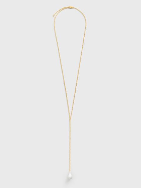 TOTEME Crystal drop necklace white/gold