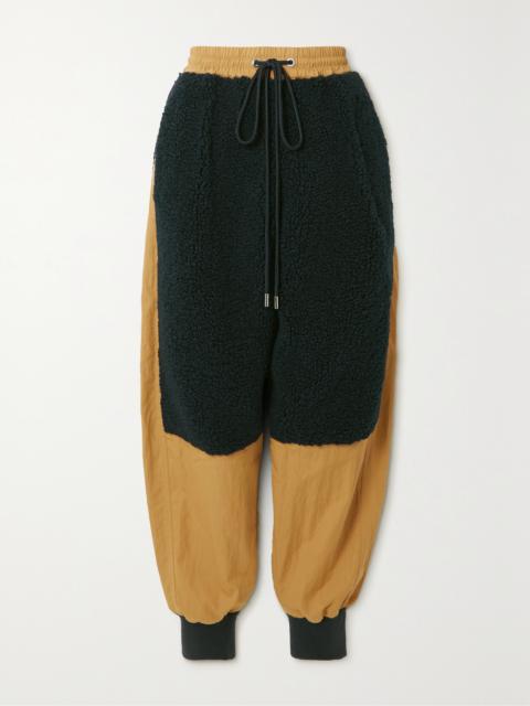 JW Anderson Fleece-paneled Twill Tapered Track Pants