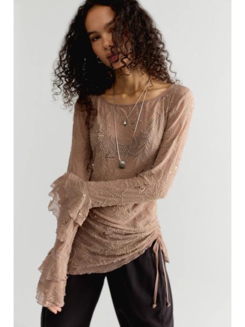 FREE PEOPLE One Night Out Long Sleeve Embellished Top