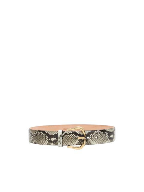 Roberto Cavalli fang buckle snakeskin belt