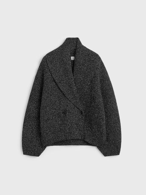 TOTEME Shawl-lapel cardigan black/white