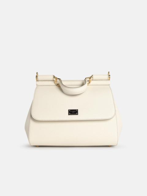 'SICILY' WHITE LEATHER BAG