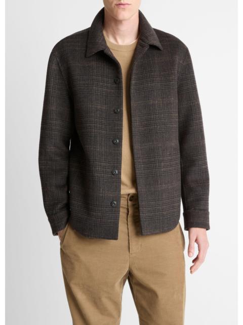 Vince Plaid Splittable Wool-Blend Shirt Jacket