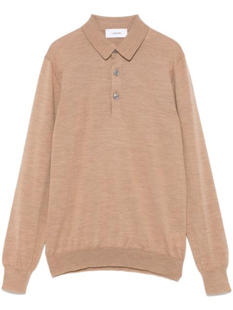 LARDINI fine-knit polo shirt