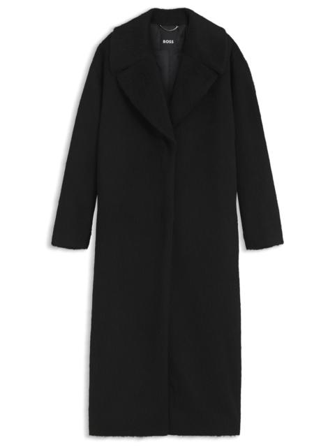BOSS COCOON-SHAPED COAT IN TEXTURED FABRIC