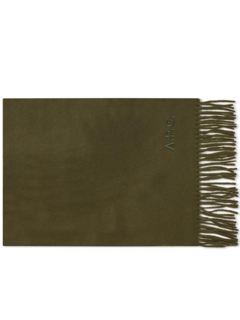 A.P.C. A.P.C. Ambroise Embroidered Logo Scarf