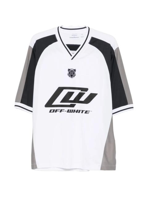 Off-White Off-white Logo-print V-neck T-shirt