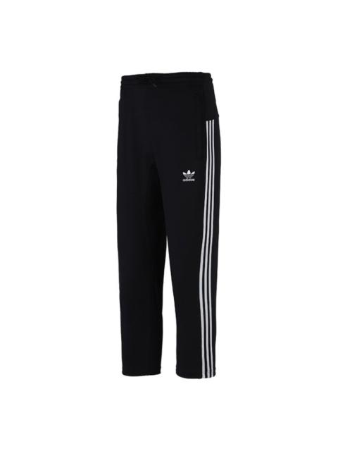 Men's adidas originals Athleisure Casual Sports Loose Running Long Pants/Trousers Black H09121