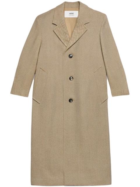 AMI Paris single-breasted long coat