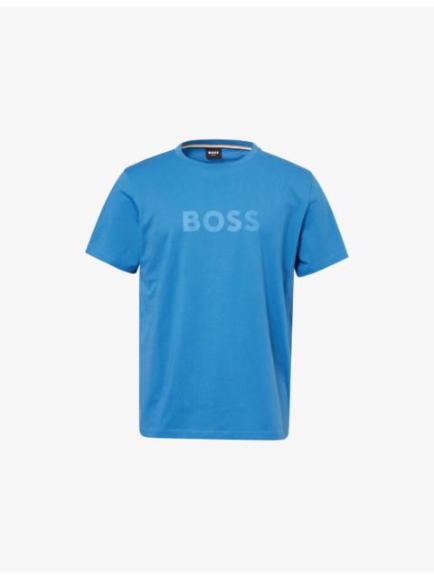 BOSS Sun-Protection Regular-Fit Cotton-Jersey T-Shirt