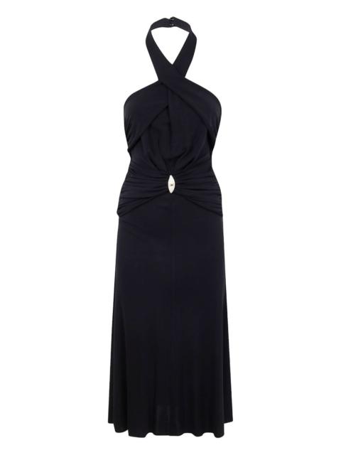 ELISABETTA FRANCHI halterneck ruched dress