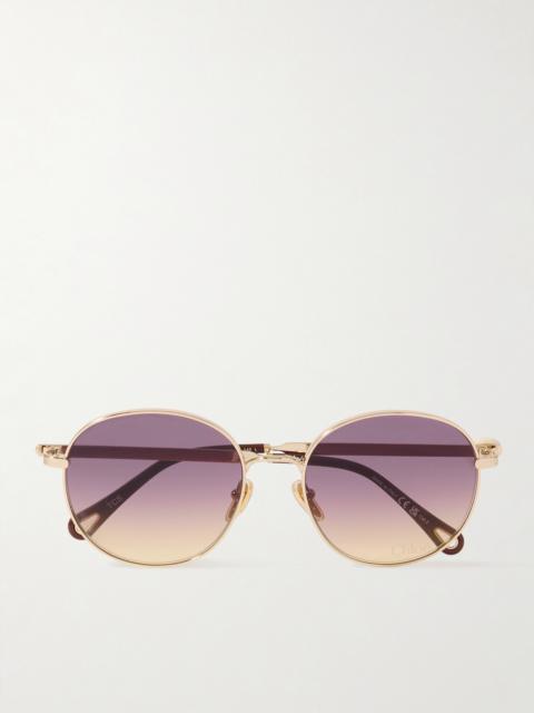 Chloé Aly Round-frame Gold-tone Sunglasses