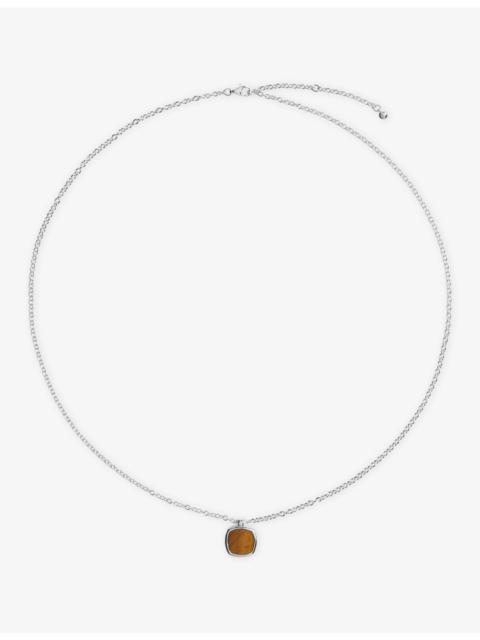 MONICA VINADER Delphi Gemstone Sterling Silver and Tiger's Eye Necklace