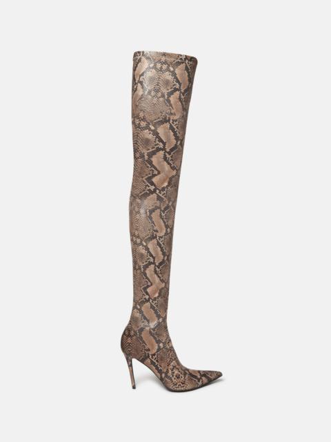 Stella McCartney Stella Iconic Python Print Heeled Over-the-Knee Boots