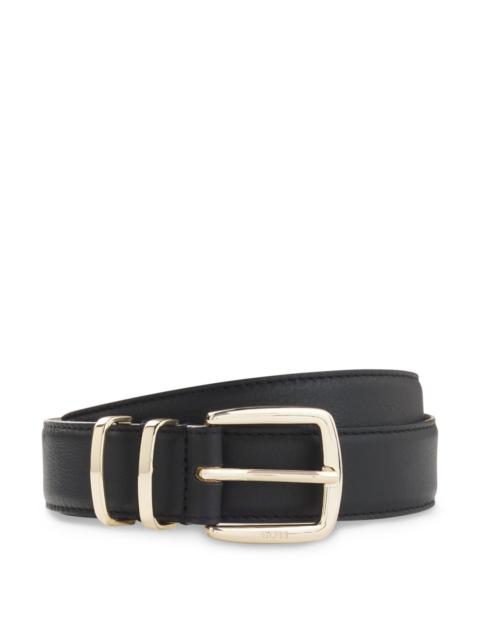 BOSS LEATHER BELT WITH TWIN METAL KEEPER