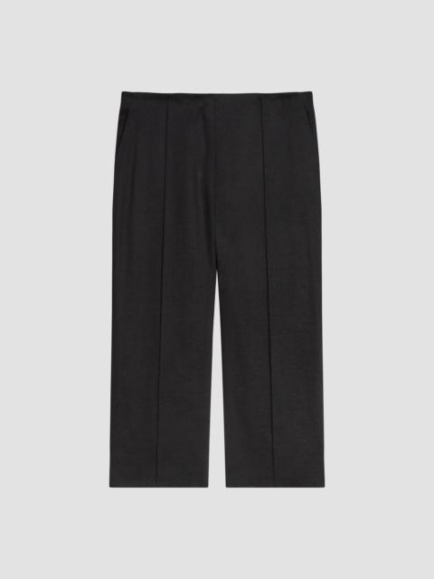 Theory Women's Linen-Blend Slit Capri Pants - Black