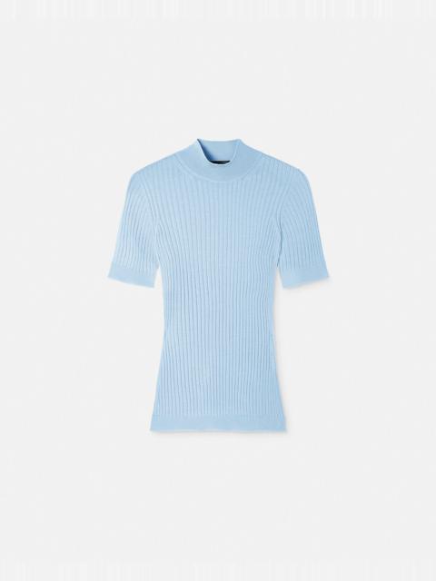 Ribbed Knit T-Shirt