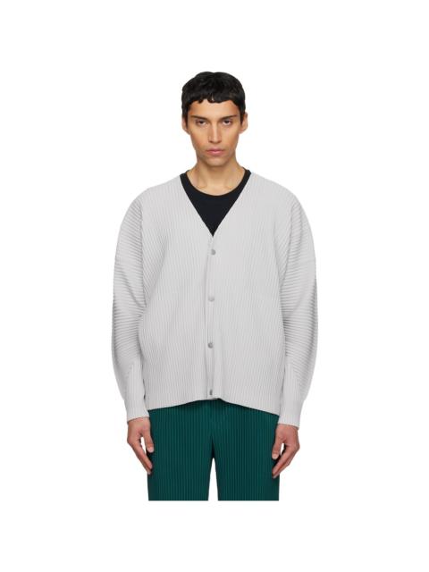 ISSEY MIYAKE Gray Color Pleats 1 Cardigan