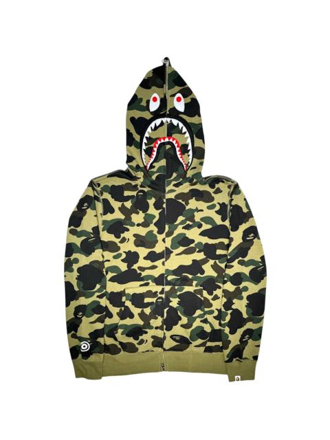 A BATHING APE® ABC Camo Shark Full Zip Up Hoodie "Green" 001ZPI201004M