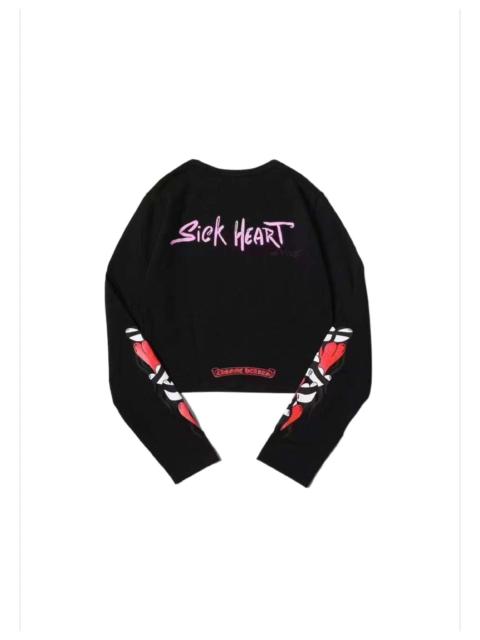 希少♪CH◆ Matty Boy Sick Heart ブラック セットアップ Chrome Hearts Matty boy sick hearts long sleeve crop top tee