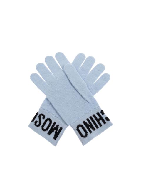 Moschino logo-detail gloves