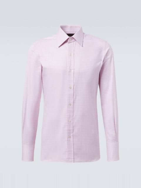 TOM FORD Checked cotton poplin shirt