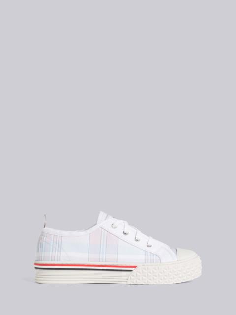 Thom Browne Madras Canvas Collegiate Low Top Trainer