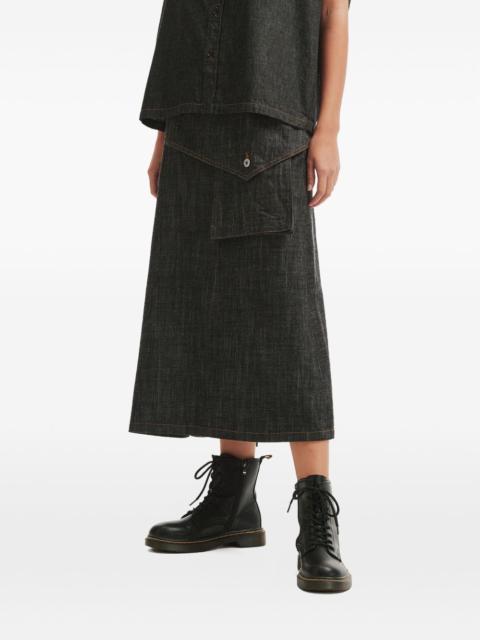 Y's pocket denim skirt