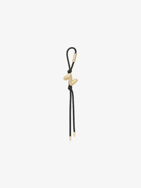 MICHAEL KORS Initial Gold-Tone and Speckled Cord Bag Charm