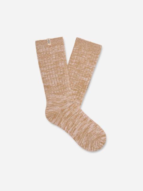 UGG ® Women's Rib Knit Slouchy Crew Sock Polyester Blend/Recycled Materials in Sand