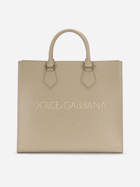 Dolce & Gabbana Calfskin nappa shopper with logo