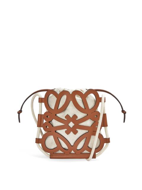Loewe Anagram cut-out crossbody in classic calfskin and canvas