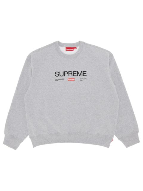 Supreme Established Crewneck 'Heather Grey'