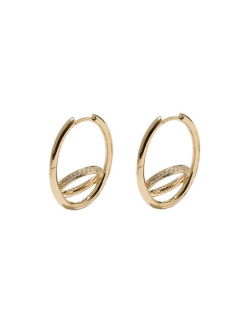 Otiumberg Otiumberg Spiralis Pavé 14kt Gold Vermeil Hoop Earrings